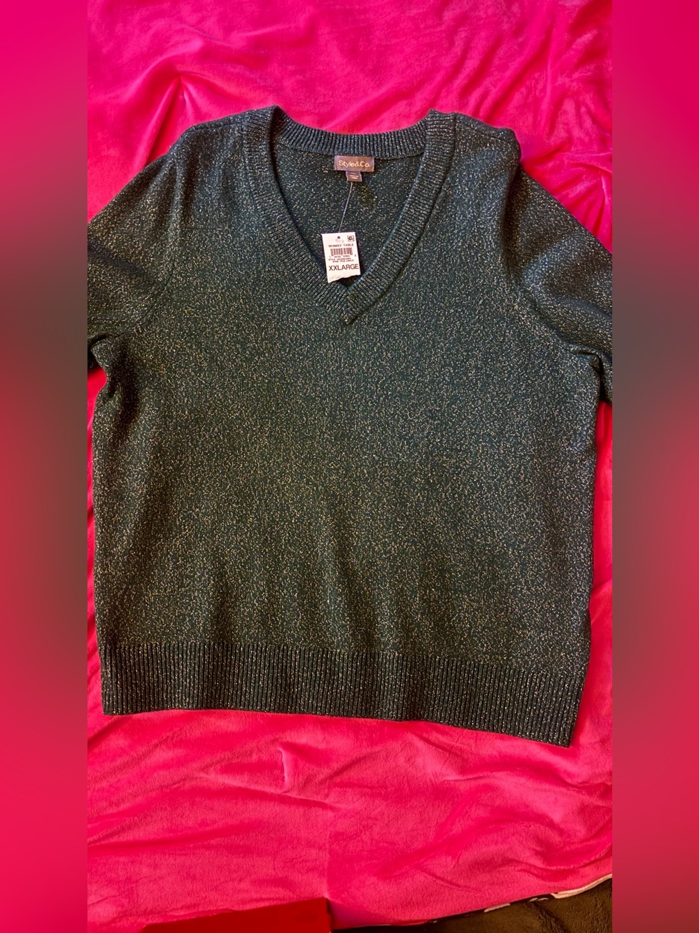 Talbots WOMENS Dark Green V-Neck Sweater